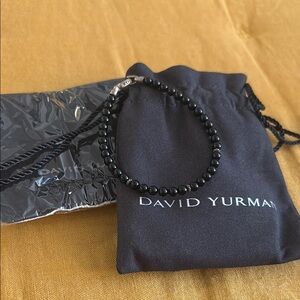 David Yurman Black Beaded Bracelet